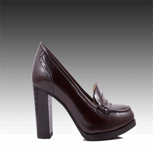 کفش چرم زنانه لوفر بوردو درساچرم